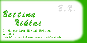 bettina niklai business card